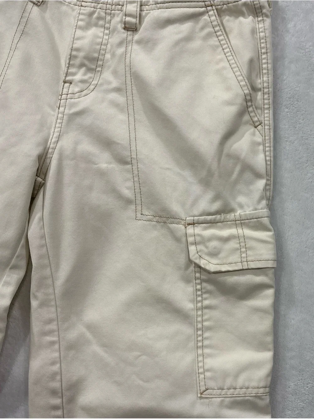 True Religion Ivory Straight Leg Cargo Pants Men’s Size 28